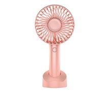 Small Handheld Fan,Small & Portable with Base,Desktop Use,3 Speed Adjustable & USB Charging Mini Fan,Bedroom Outdoor Office Strong Airflow (Color : White, Size : 4000mAh)