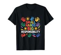 Small Hands Big Responsibility Colorful Kids T-Shirt