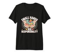 Small Hands Big Responsibility Teacher Caregiver Kids Premium T-Shirt