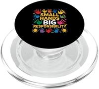 Small Hands Big Responsibility Teacher Kids PopSockets PopGrip for MagSafe