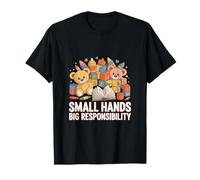 Small Hands Big Responsibility Teacher Kids T-Shirt