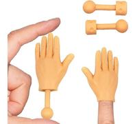 Small Hands on Sticks Little Finger Hands with Holder Mini Left Hands and Right Hands 2 Pcs Game Prank Tiktok Toys