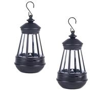 Small Hanging Solar-Lantern Lights Replacement - 2 Pack Waterproof Mini Solar Lanterns Outdoor Replacement Part for Garden Patio Decorative Lighting (Soft White, 5.4 inch)