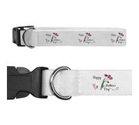 Small 'Happy Mother's Day Flowers' Dog Collar (PR00063325)