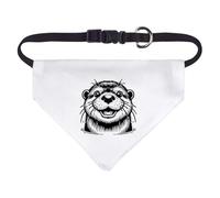 Small 'Happy Otter' Dog/Cat/Pet Bandana (PD00060037)