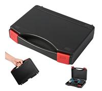 Small Hard Case Portable Tool Box, Hard Shell Storage Case with Secure Latch, Compact Plastic Tool Organizer for Hand Tools, Accessories, Travel, Car, Home and Household Workshop Use(23x18x5cm)