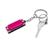 Small Harmonica Key Chain - 4 Hole 8 Tone Metal Musical Toy | Portable Music Charm, Lightweight Accessory For Adults, Beginners