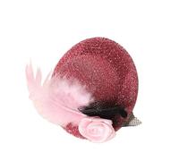 Small Hat Clip Small Themed Party Fascinator Hairin With Flower Feathered For Girls Birthday Costume Hair Accesories