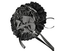 Small Hat Ribbon Lace Barrette Flapper Enchanting Accessory Cosplay Elegant Cross Rose Cosplay For Women