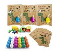Small Hatching Dinosaur Eggs for Dinosaur Party Favors Hatching Dinosaur Eggs Valentines Day Cards for Kids Valentine's Day Exchange Gifts for Toddler Boy Girl Class Valentine Party Favors Treat Bulk