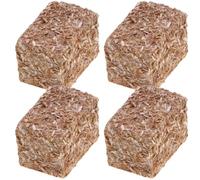 Small Hay Bales - 4pcs Fake Straw Hay Bales | Hay Blocks, Decorative Straw Bale, Miniature Hayrick for Farm Western Prop Accessories