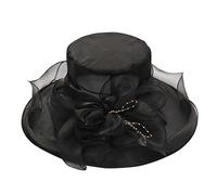 Small Head Dinosaur Sun Hat Sun Visor Hat Womens Summer Dress Hat Wide Leaf Flower Bridal Shower Hat Sun Hats Beach Hat Womens Summer Hat Panama Hat (Black, One Size)