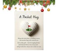 Small Heart Shaped Greeting Cards Golf Themed Keepsake Encouragement Heart Design Positive Affirmation Stones For Thanksgiving Mother's Day Kids Friends Grandparents Teens Daughters Valentine's Day