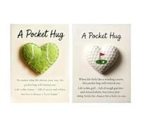 Small Heart-Shaped Greeting Cards | Golf Themed Keepsake for Encouragement, Heart Design Positive Affirmation Stones, For Thanksgiving, Mother's Day, Valentine's Day, Christmas, Birthday, Women