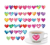 Small Heart Stickers | Colorful Self Adhesive Matte Kids Decals - Kids Valentine Stickers | for Home Decor Textbooks Tablets Water Cups Preschool School Party Craft Creation Birthday