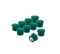 Small High Power Green Memo Board Magnets for Fridge, Whiteboard, Noticeboard, Filing Cabinet - Pack of 10