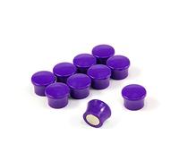 Small High Power Purple Memo Board Magnets for Fridge, Whiteboard, Noticeboard, Filing Cabinet - Pack of 50