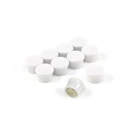 Small High Power White Memo Board Magnets for Fridge, Whiteboard, Noticeboard, Filing Cabinet - Pack of 100