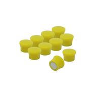 Small High Power Yellow Memo Board Magnets for Fridge, Whiteboard, Noticeboard, Filing Cabinet - Pack of 100