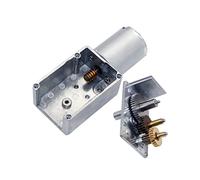 Small High Torque DC Motor 12V, Low RPM Wiper Motor, Dual Axis Self-Locking Gear with Long Shaft, Electric Motor Controller for High Torque Applications(Double Output Shaft,210rpm)