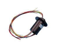 Small hole 10mm hollow slip ring 6/8/12 channel 2A conductive slip ring rotary joint connector 240V AC/DC(8 Channels -Wires)