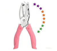 Small Hole Punch, 5mm Star Durable Hole Punch Shapes,Shape Holes Punches with Rubber Handle,for Clothing Tickets DIY Craft Labels Scrapbooking Tools, Pink