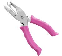 Small Hole Puncher, Single Hole Punch for Crafts with Soft Grip Handle, Paper Punch with Paper Cage for Kids, Metal Hole Puncher for Clean Hole for Tags, DIY Crafts in Office, Home, Classroom