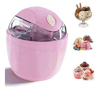 Small Home Mini Ice Cream Maker, 500ml Personal Frozen Dessert Machine for Quick 15-Min DIY Gelato, Sorbet & Yogurt, Easy One-Touch Control, Compact Electric Ice Cream Machine (Pink-a)