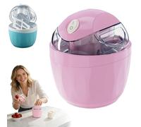 Small Home Mini Ice Cream Maker, DIY Mini Ice Cream Maker, One-Touch Dessert Maker, Just 15 Minutes, Single Serving of Gelato, Frozen Yogurt, Compact Electric Makers for Kitchen, Family Treats (Pink)