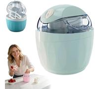 Small Home Mini Ice Cream Maker, DIY Mini Ice Cream Maker, One-Touch Dessert Maker, Just 15 Minutes, Single Serving of Gelato, Frozen Yogurt, Compact Electric Makers for Kitchen, Family Treats (Blue)
