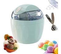 Small Home Mini Ice Cream Maker, DIY Personal Ice Cream Maker, One-Touch Dessert Maker, 15 Minute Compact Electric Ice Cream Machine for Gelato Frozen Yogurt Sorbet (Green)