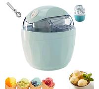 Small Home Mini Ice Cream Maker, One-Touch Personal Ice Cream Maker, DIY Dessert Maker for Single Serving Gelato, Frozen Yogurt & Sorbet (Blue)