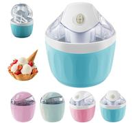 Small Home Mini Ice Cream Maker with One-Touch Control，Blue