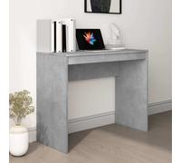 vidaXL Modern Desk - Compact Engineered Wood - Space-Saving Design - Easy to Clean - Stylish Concrete Grey Finish - 90x40x72 cm