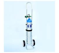 Small Home Oxygen Tank Trolley, Adjustable Height Portable Steel Gas Cylinder Rack, Silent Rolling Wheels for Easy Oxygen Transport(Diameter-12.5cm)