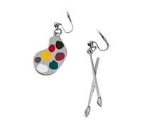 Small Hoop Earrings for Women Earrings Cute Studs (White, 1. 8x5. 5cm)