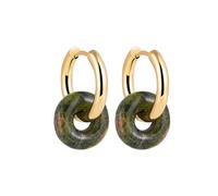 Small Hoop Earrings For Women Unique Thick Earrings Paired With Natural Stone For Women's Color Stone Ring Hugging Easter Bunny Women (B, One Size)
