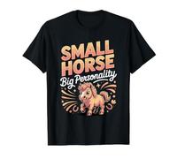 Small Horse Big Personality Miniature Pony Value Graphic T-Shirt, Men, Black, L