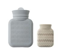Small Hot Water Bottle 300ml from Durability Silicone with Sleeve Perfectly for Relief Girls Present