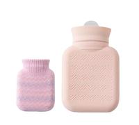 Small Hot Water Bottle 300ml from Durability Silicone with Sleeve Perfectly for Relief Girls Present