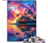 Small House at Sunset 1000 Piece Jigsaw Puzzles for Teenagers, Challenging Game And Family Play Birthday Present, Gifts, Wall Art (26x38cm)