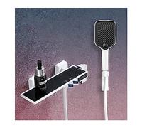 Small Household Digital Display Shower Set， Gunmetal Gray Split Simple Shower Without Overhead Spray Home Bathroom(A)