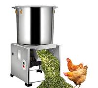 Small Household Poultry Feed Processor, Commercial Vegetable Chopper with 4 Blades, 50-120kg/H Output/Stainless Steel, Perfect for Farms Backyard Chickens Home Ranches 1500W