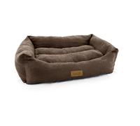 (Small) HugglePets Luxury Pet Lounger - Chocolate