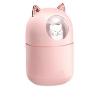Small Humidifier - 300 ml Oil Diffuser Cat Shape | USB Desktop Humidifier with Night Light for Plants, Office, Car, Room, Quiet
