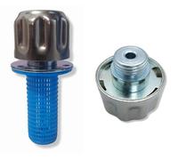 Small Hydraulic Tank Breather Cap for Oil & Fuel Reservoir - Metal Filler Vent Cap (with Strainer, BSP 1/2 in Threaded, 304 (18/10) Grade Stainless Steel)