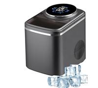 Small Ice Maker Machine Countertop, 1.5L Countertop Ice Maker with LED Display & Water Reserve, 16kg/24h, 2 Water Ways for Home/Kitchen/Bar/Office black