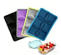 Small Ice Packs for Lunch Box, Slim Reusable Gel Ice Packs 4 PCS for Lunch Box, Mini Freezer Packs for Bento Box & Portable Cooler, Long Lasting Cold Packs for Food (6 x 4 x 0.7 in)