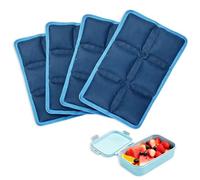 Small Ice Packs for Lunch Boxes - 4PCS Slim, Flexible & Reusable Gel Cold Packs for Lunch Bags, Coolers & Travel, Long Lasting Soft Freezer Packs for Kids School Lunch and Camping (6"x4"x0.7")