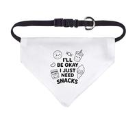 Small 'I'll Be Okay. I Just Need Snacks' Dog/Cat/Pet Bandana (PD00066007)